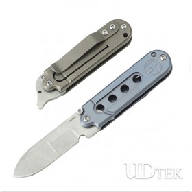 Mini S35VN Powder steel Creative Titanium alloy 60HRC no logo folding knife UD19010